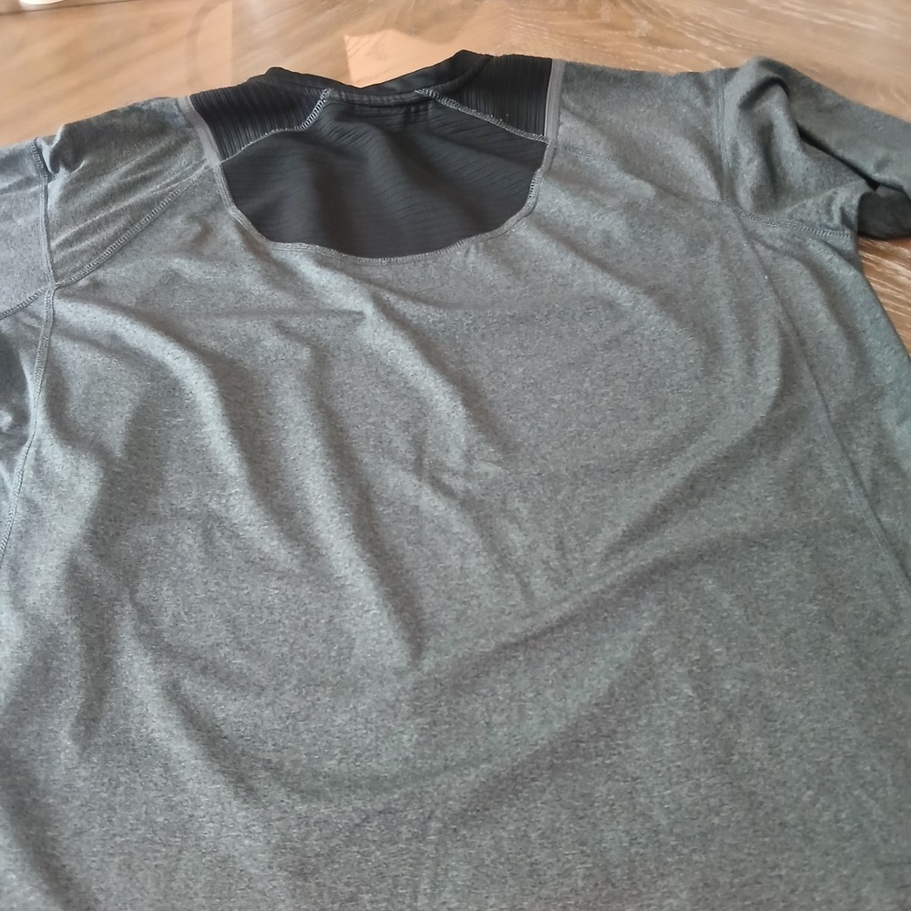 Spyder Active Mens Long Sleeve Performance Shirt Grey Black Red Logo XL - Picture 6 of 12